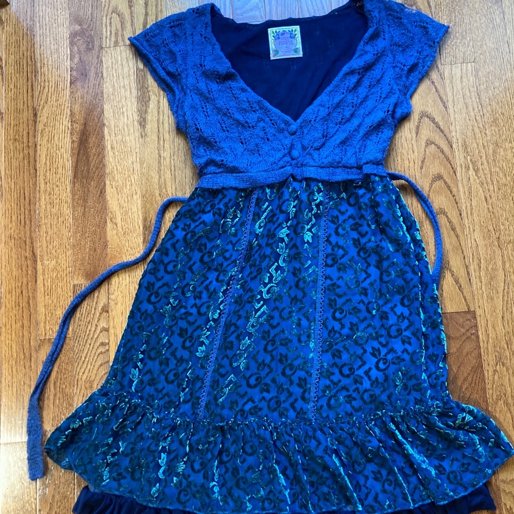 Free People Mixed Textured Dress